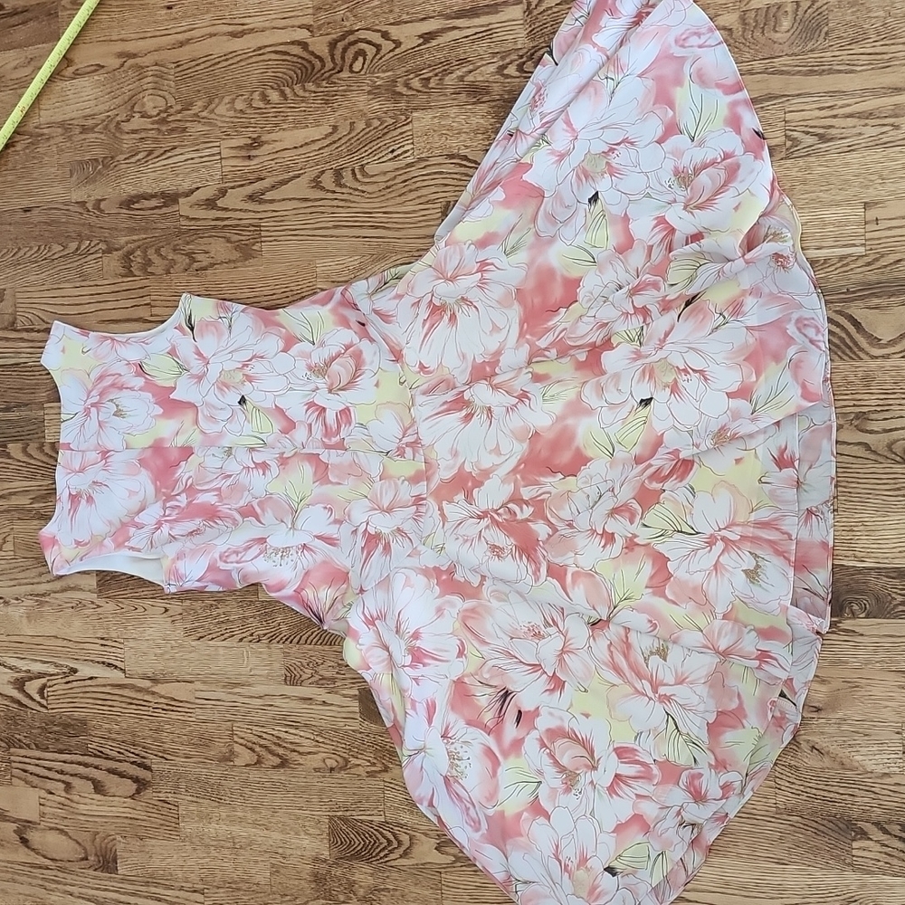 (14) NWT Cleo Petites Full Skirt Romantic Vacation Vibes Light Floral Flowy - Picture 5 of 7